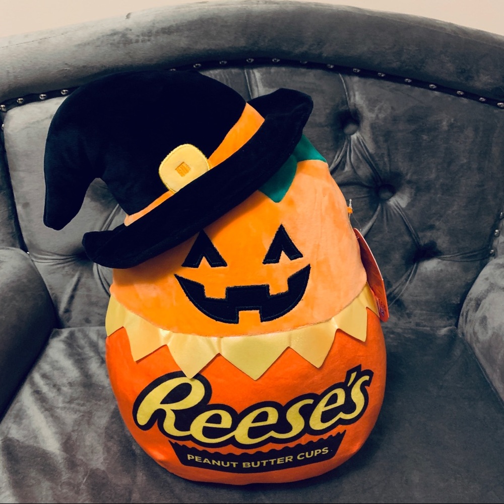 Squishmallow Paige Pumpkin 🎃, Reese’s Peanut Butter Cups, Halloween 12” New